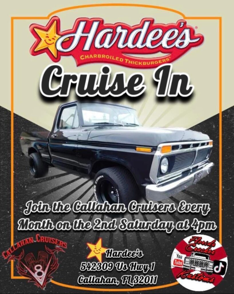 Hardee's Cruise In event at Hardee's in Callahan, FL on January 14, 2026
