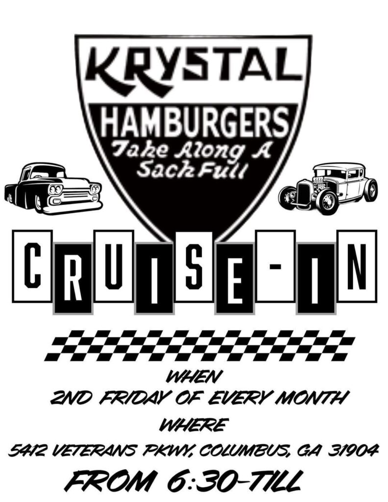 Krystal Hamburgers Cruise-In event at Krystal Hamburgers in Columbus, GA on January 13, 2026