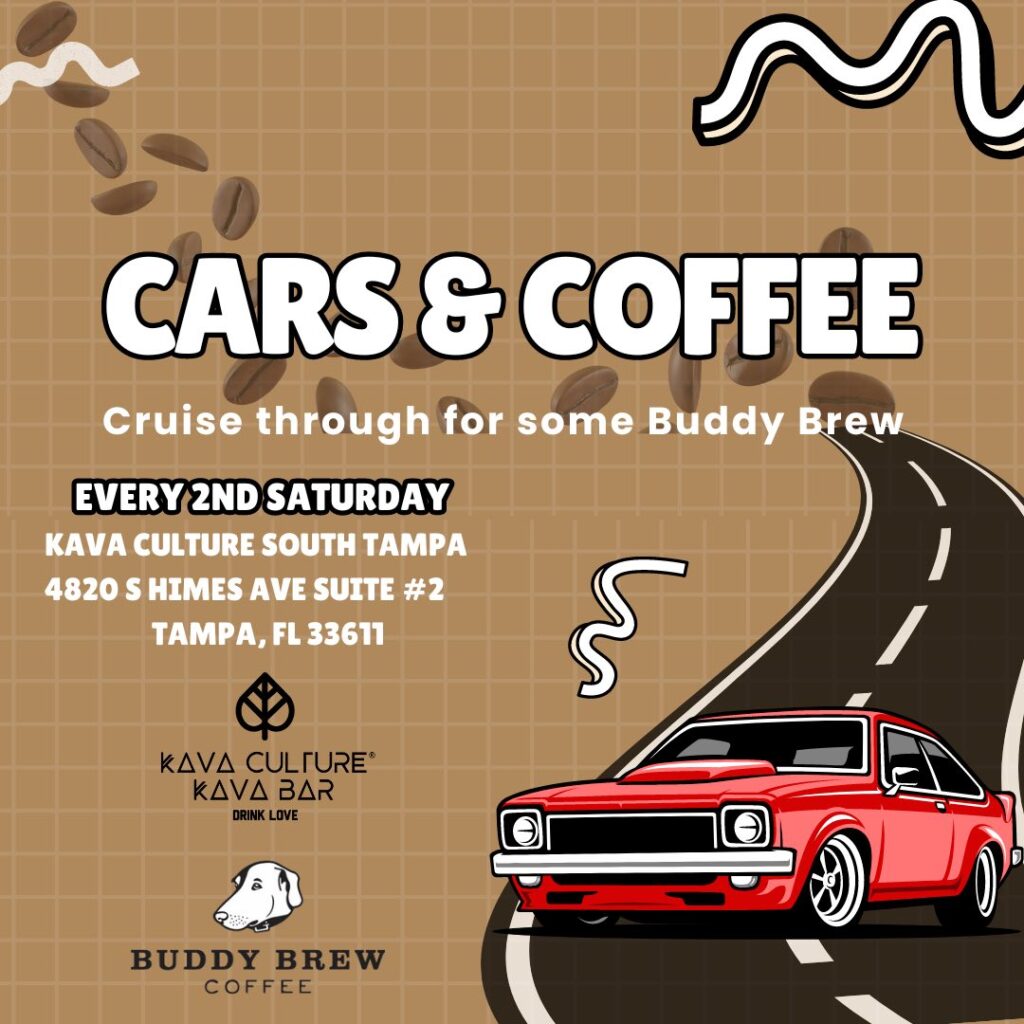 Kava Culture Cars & Coffee event at Kava Culture South Tampa in Tampa, FL on December 13, 2025