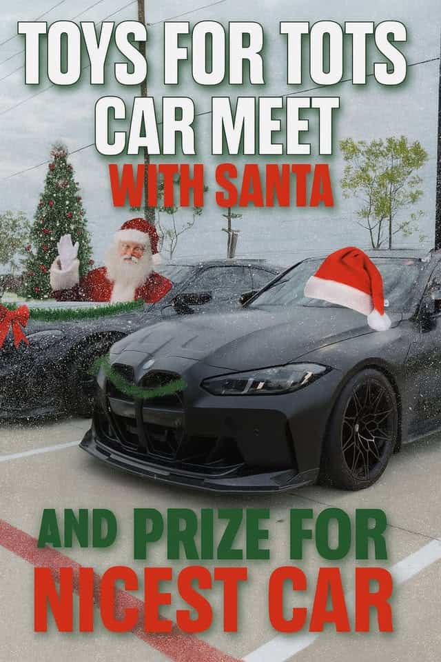 Black Rifle Charity Car Meet + Santa + Best of Show Winner! event at 18573 Fm-423 in Frisco, TX on December 20, 2025