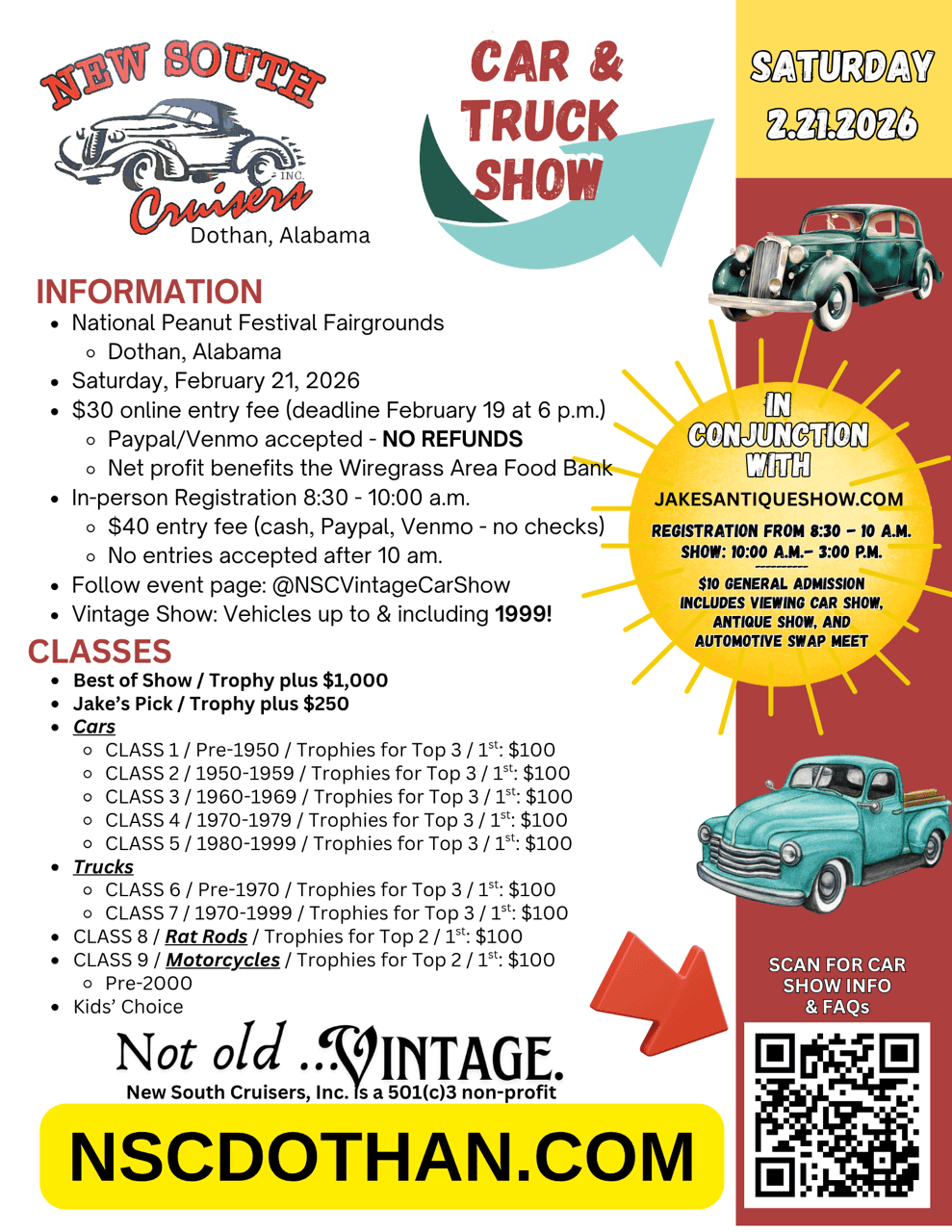 Car & Truck Show event at National Peanut Festival Fairgrounds in Dothan, AL on February 21, 2026