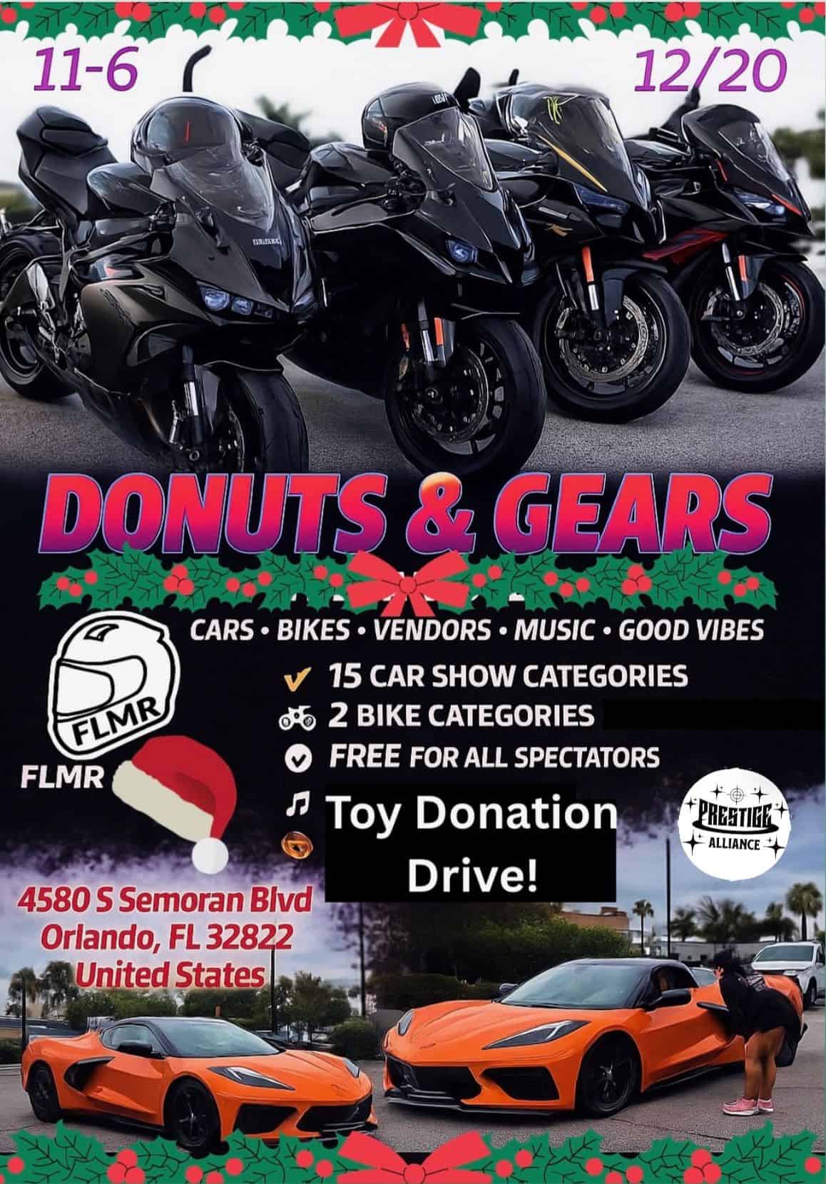 Donuts & Gears event at Prestige Alliance in Orlando, FL on December 20, 2025