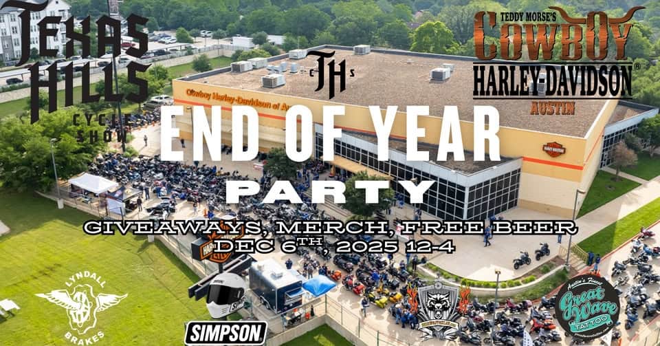 End of Year Party with Texas Hills Cycle Show event at 10917 S Ih-35 Svc Rd Nb in Austin, TX on December 6, 2025