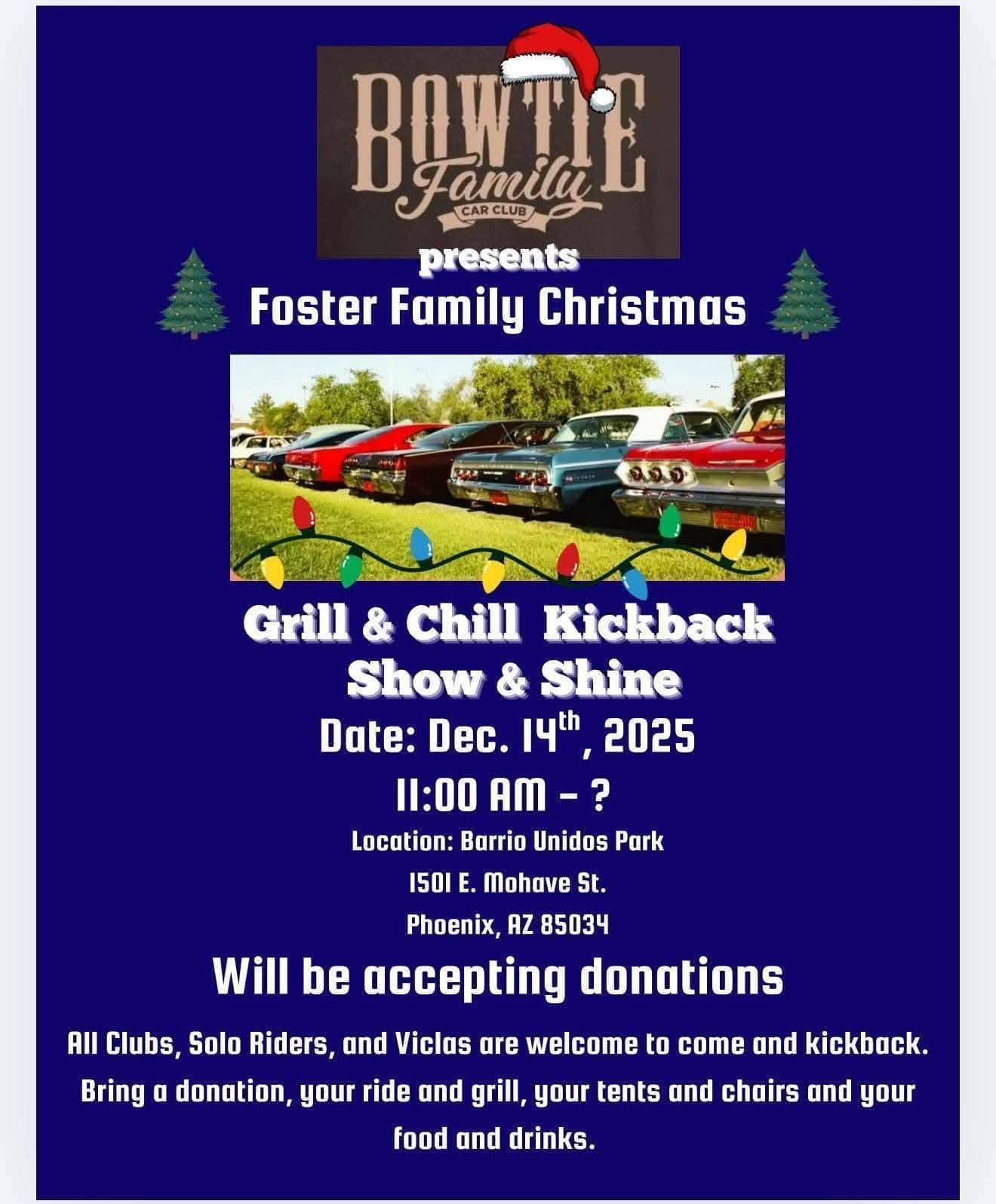 Foster Family Christmas event at Barrio Unidos Park in Phoenix, AZ on December 14, 2025
