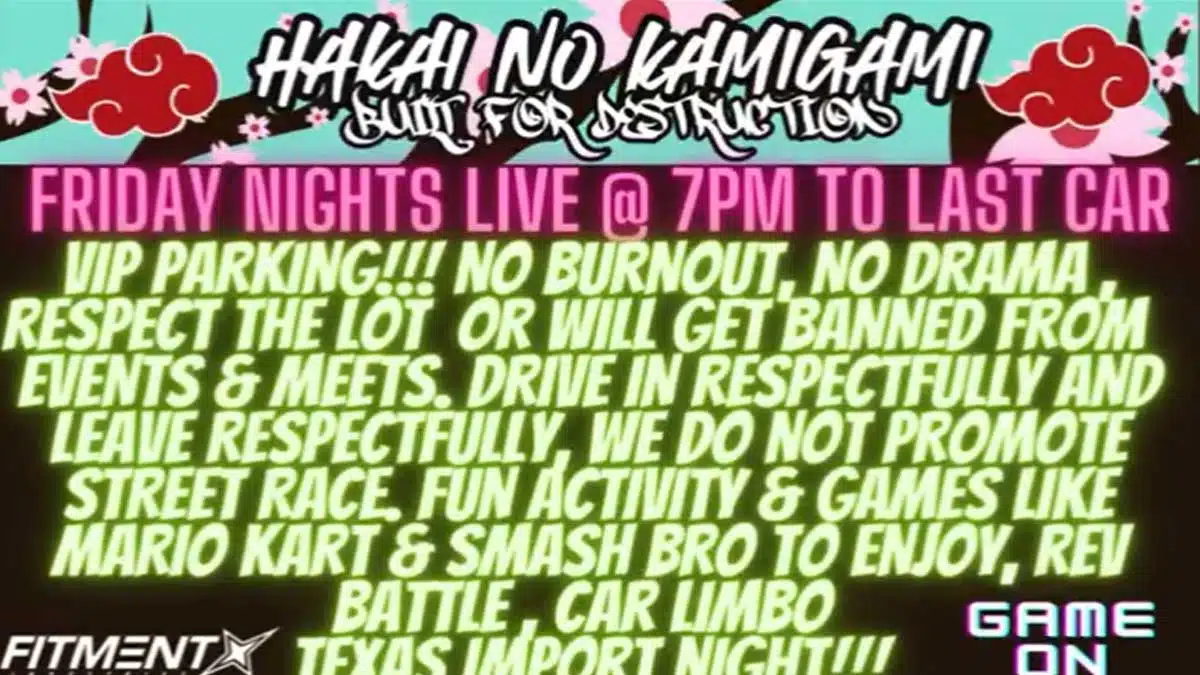 Hakai No Kamigami event at Dodge Country in Killeen, TX on December 5, 2025