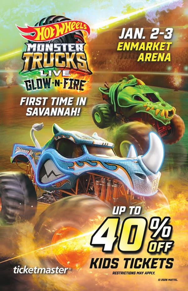 Hot Wheels Monster Trucks in Savannah event at 620 Stiles Avenue in Savannah, GA on January 2, 2026