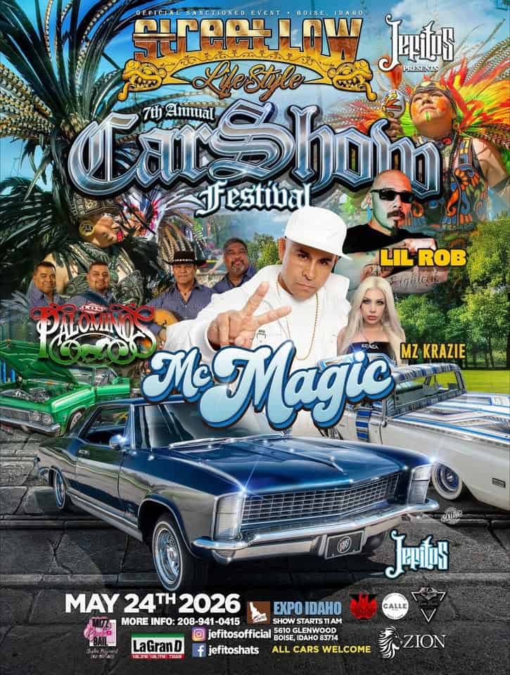 Jefitos 7th annual Carshow event at 5610 N Glenwood St in Boise, ID on May 24, 2026