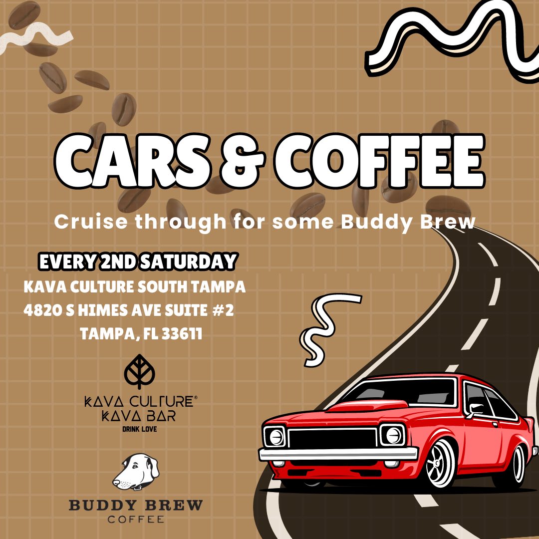 Kava Culture Cars & Coffee event at Kava Culture South Tampa in Tampa, FL on December 13, 2025