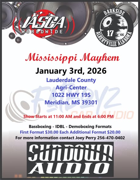 Mississippi Mayhem event at Agri-Center in Meridian, MS on January 3, 2026