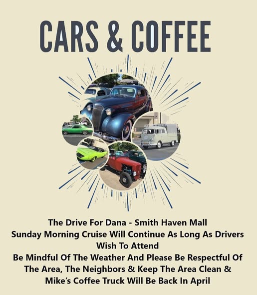 Smith Haven Mall Cars & Coffee event at Smith Haven Mall in Lake Grove, NY on December 28, 2025