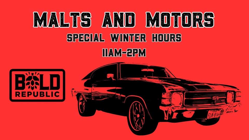 Temple "Malts & Motors" Monthly Cruise-In at Bold event at 7060 Stonehollow Dr in Temple, TX on January 3, 2026
