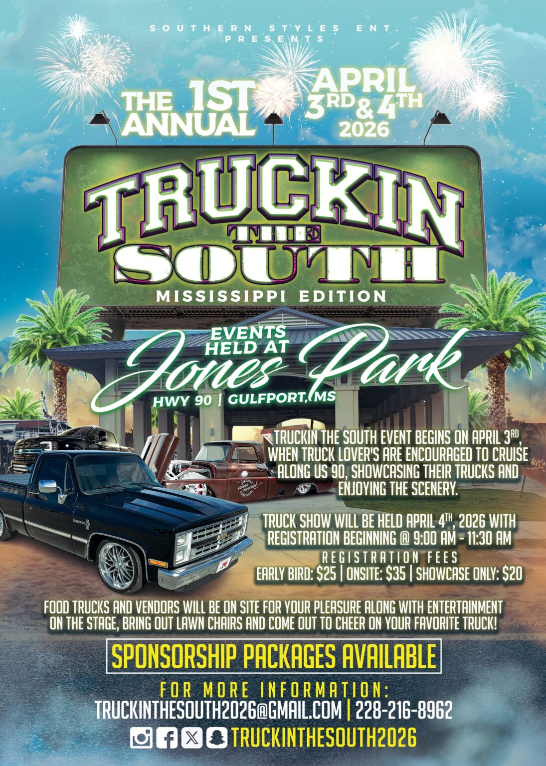Truckin The South event at Jones Park in Gulfport, MS on April 3, 2026