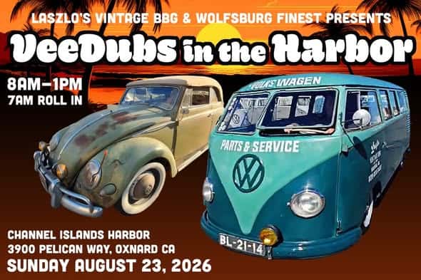 VeeDubs in the Harbor event at Channel Islands Harbor in Oxnard, CA on August 23, 2026