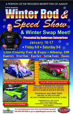 Winter Rod & Speed Show event at Linn County Fair & Expo in Albany, OR on January 16, 2026