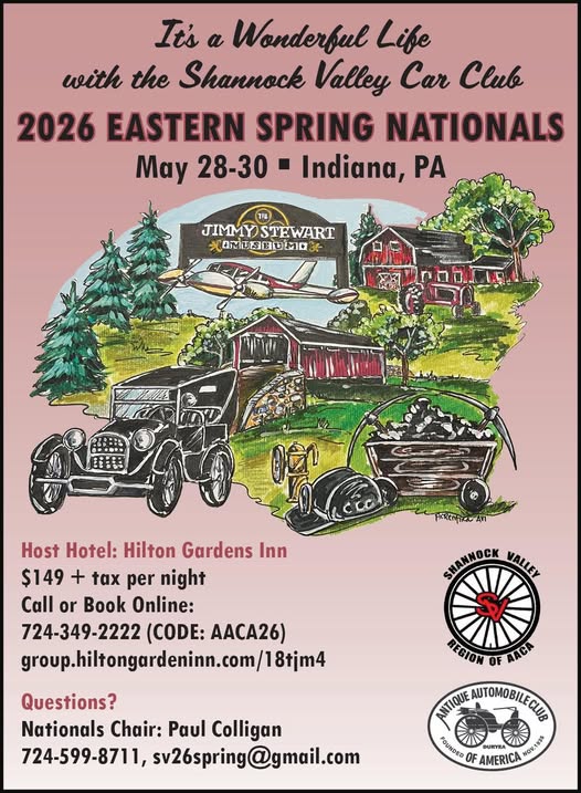 2026 Eastern Spring Nationals event at Hilton Gardens Inn in Indiana, PA on May 28, 2026