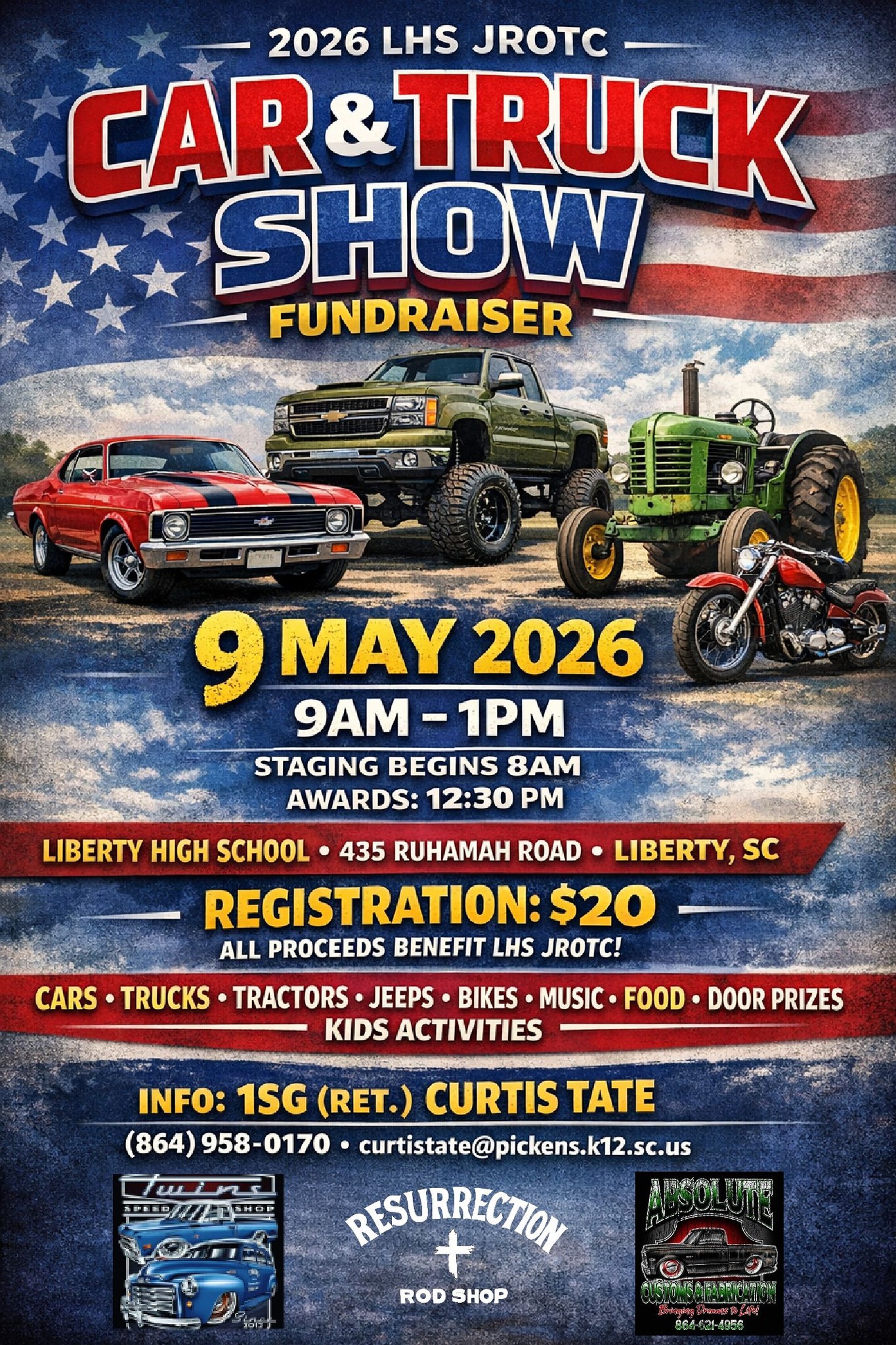 2026 Lhs Jrotc Car & Truck Show event at Liberty High School in Liberty, SC on May 9, 2026