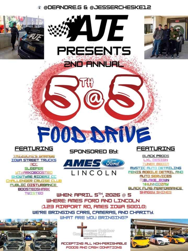 2nd Annual 5th@5! event at 123 Airport Rd in Ames, IA on April 5, 2026