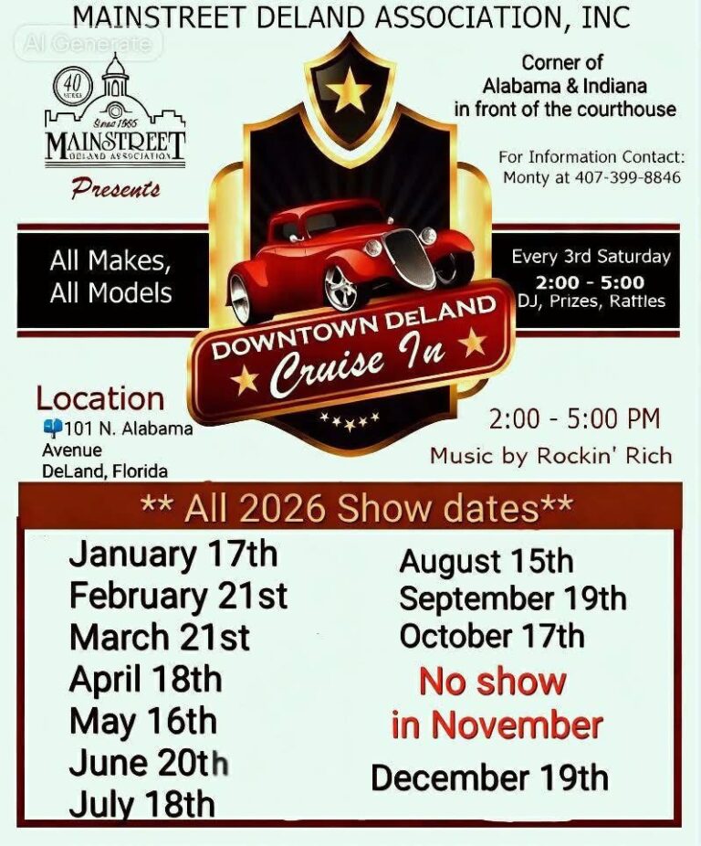 Downtown DeLand Cruise In car show in DeLand, FL