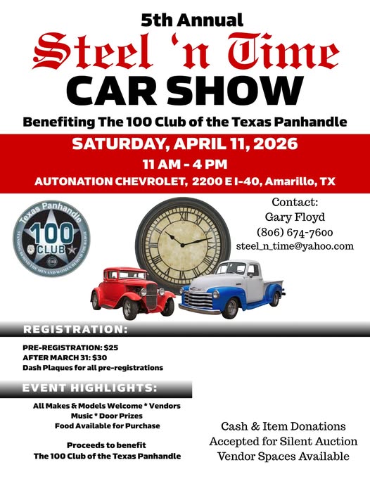 5th Annual Steel 'n Time Car Show event at Autonation Chevrolet in Amarillo, TX on April 11, 2026