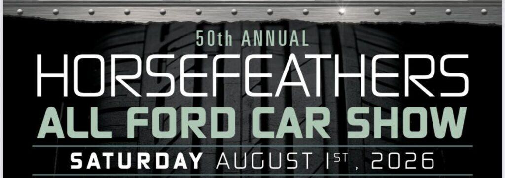 Horsefeathers All Ford Car Show event at Northfield at Stapleton Main Street in Denver, CO on August 1, 2026