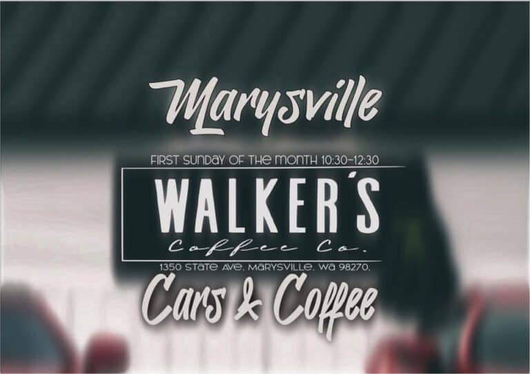 Marysville Cars & Coffee car show in Marysville, WA
