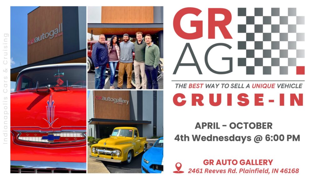 Grag Cruise-in event at GR Auto Gallery in Plainfield, IN on April 22, 2026