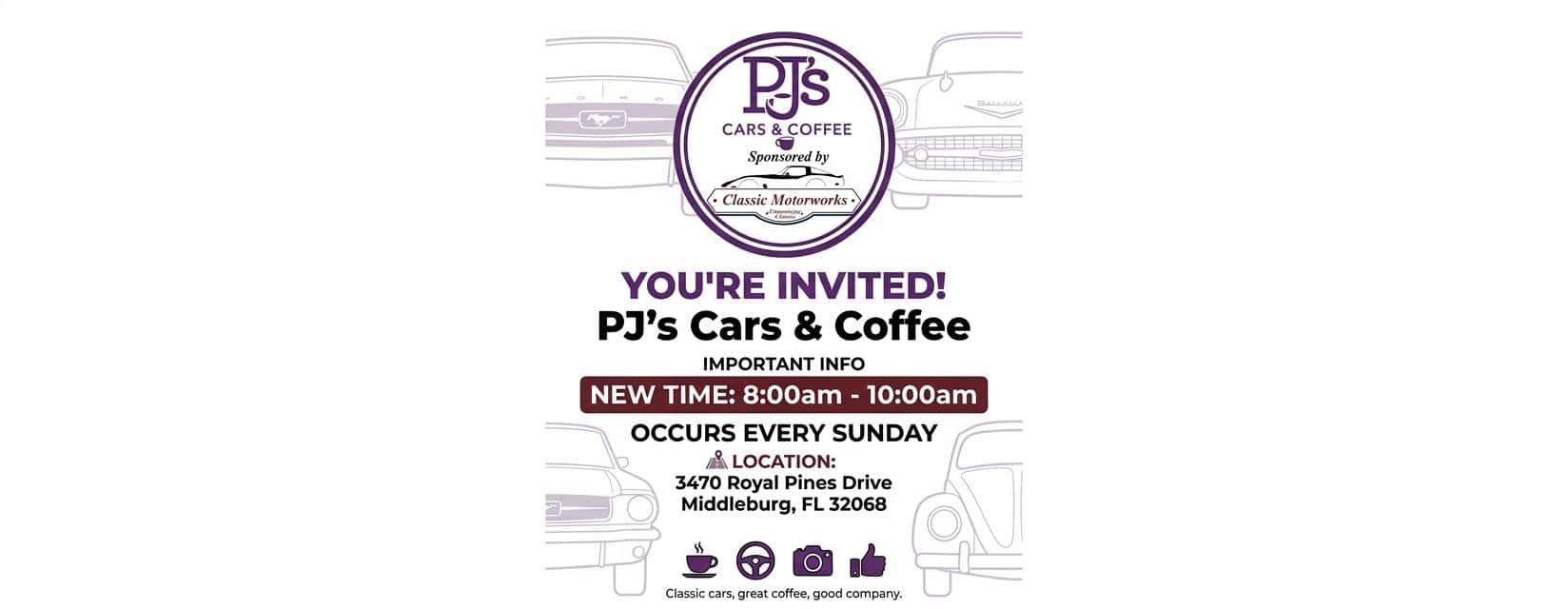 PJ's Cars & Coffee Plus Swap Meet