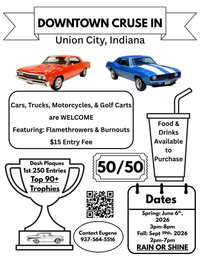 Downtown Union City Cruse in car show in Union City, IN