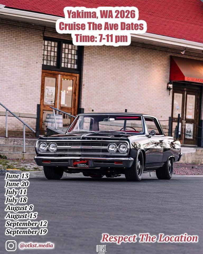 Cruise The Ave event at Downtown Yakima in Yakima, WA on June 13, 2026
