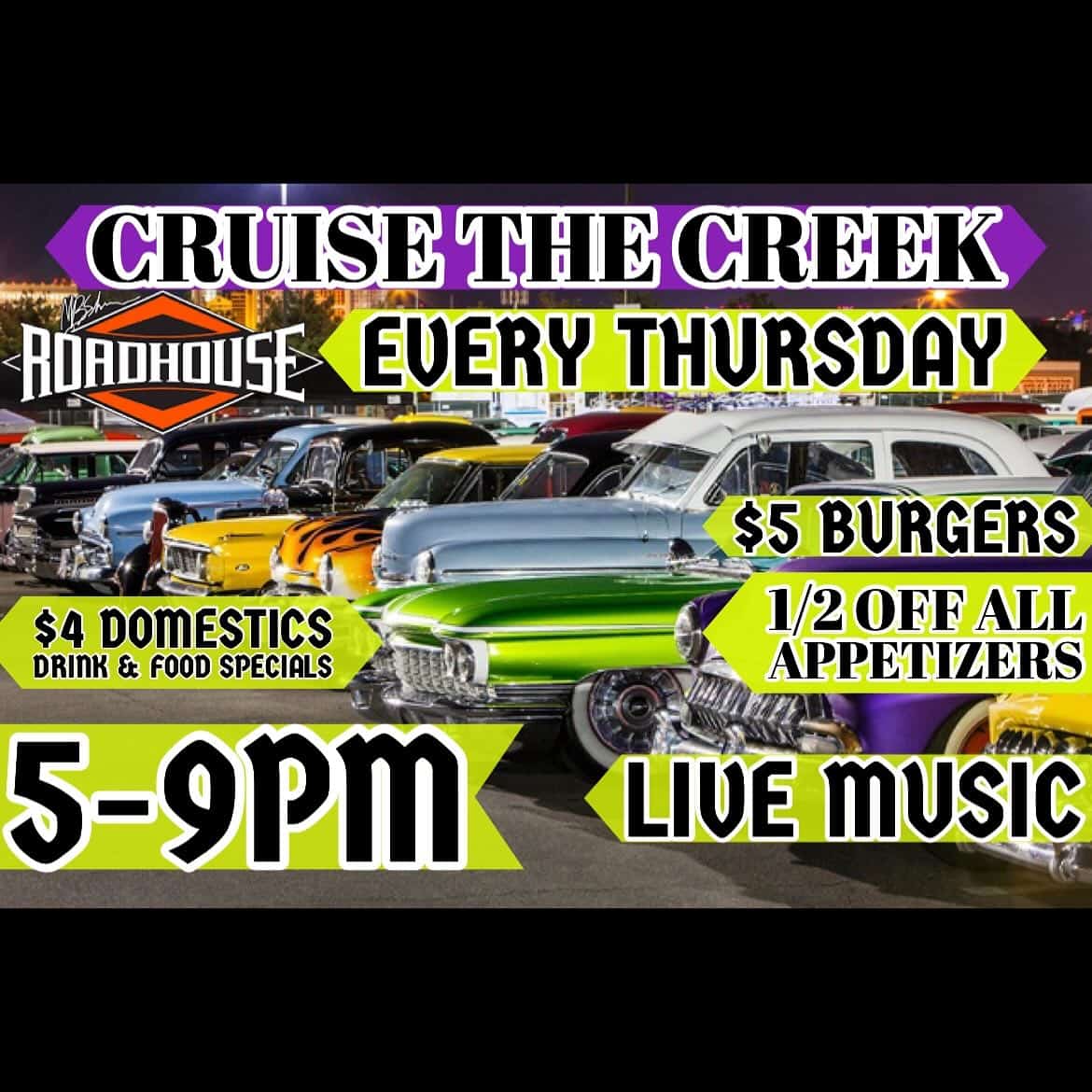 Cruise The Creek event at Roadhouse in Cave Creek, AZ on January 8, 2026