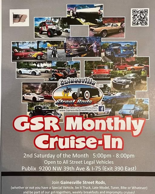GSR Monthly Cruise-In event at Publix in Gainesville, FL on February 14, 2026