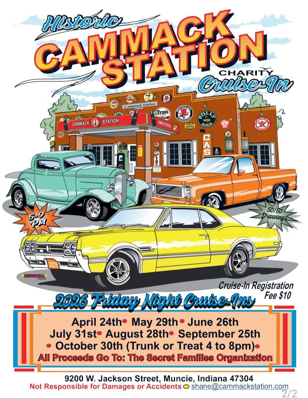 Historic Cammack Station Charity Cruise-In event at Cammack Station in Muncie, IN on April 24, 2026