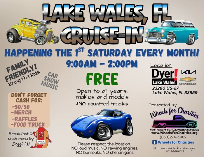 Lake Wales Cruise-In event at Dyer in Lake Wales, FL on February 7, 2026