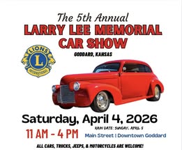 Larry Lee Memorial Car Show event at Main Street in Goddard, KS on April 4, 2026