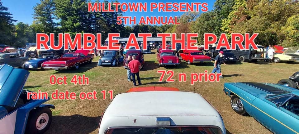 MILLTOWN presents 5th Annual rumble at the park.( Pulaski park). event at Pulaski Park in Three Rivers, MA on October 4, 2026