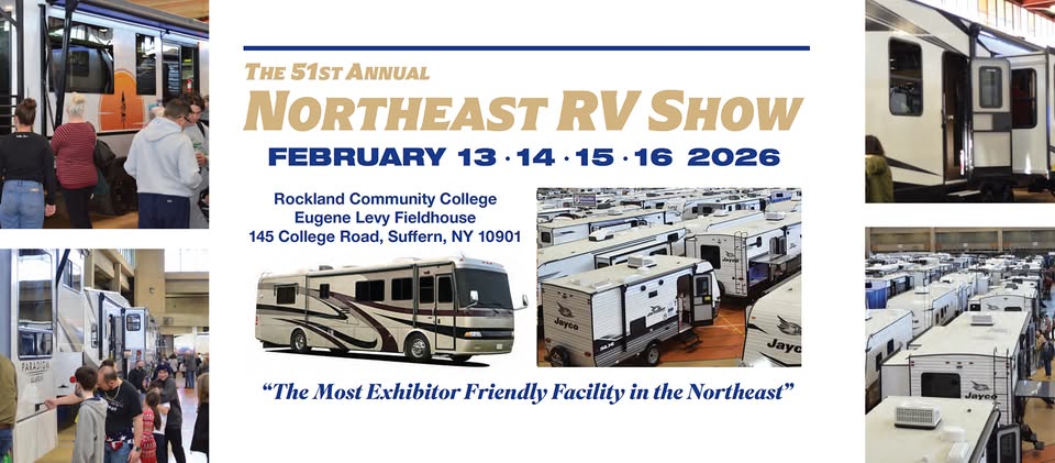 Northeast RV Show event at 145 College Rd in Suffern, NY on February 13, 2026