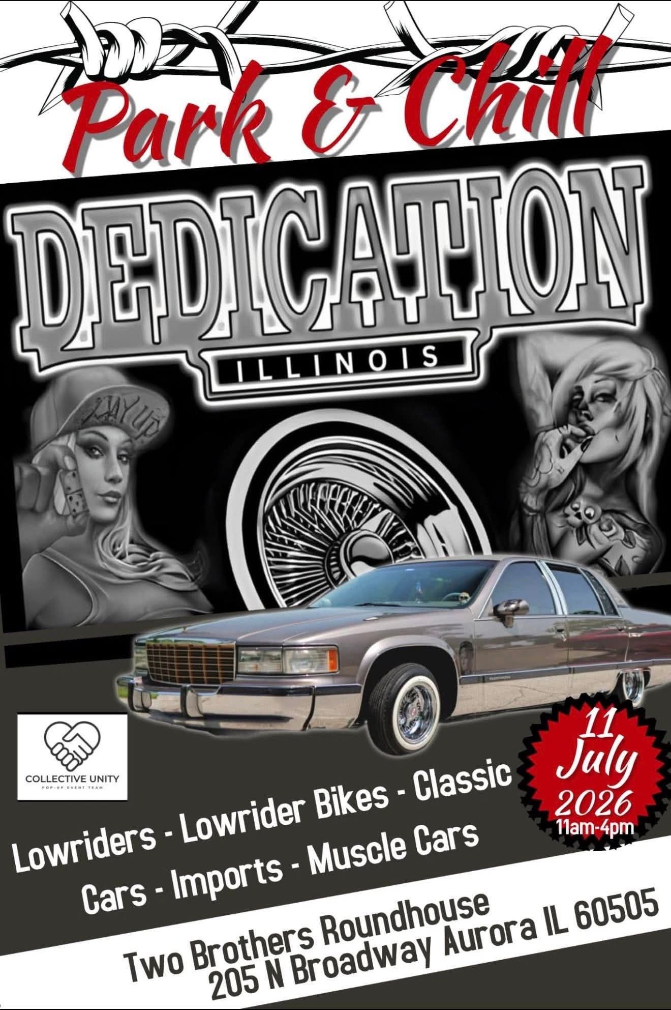 Park & Chill Dedication event at Two Brothers Roundhouse in Aurora, IL on July 11, 2026