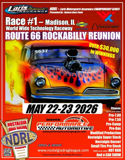 Route 66 Rockabilly Reunion event at World Wide Technology Raceway in Madison, IL on May 22, 2026