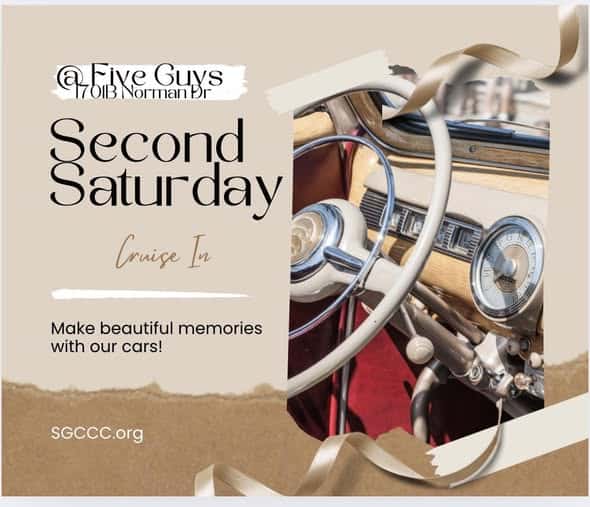 SGCCC Second Saturday Cruise In event at Five Guys in Valdosta, GA on January 10, 2026