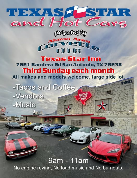 Texas Star and Hot Cars event at Texas Star Inn in San Antonio, TX on February 15, 2026
