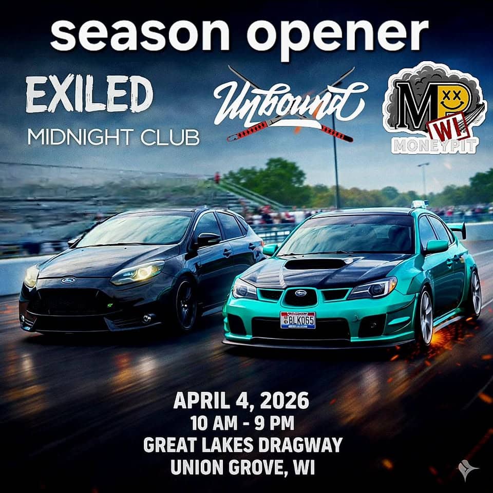 The Real Official Season Opener Car Show & Racing event at 516 172Nd Ave in Union Grove, WI on April 4, 2026