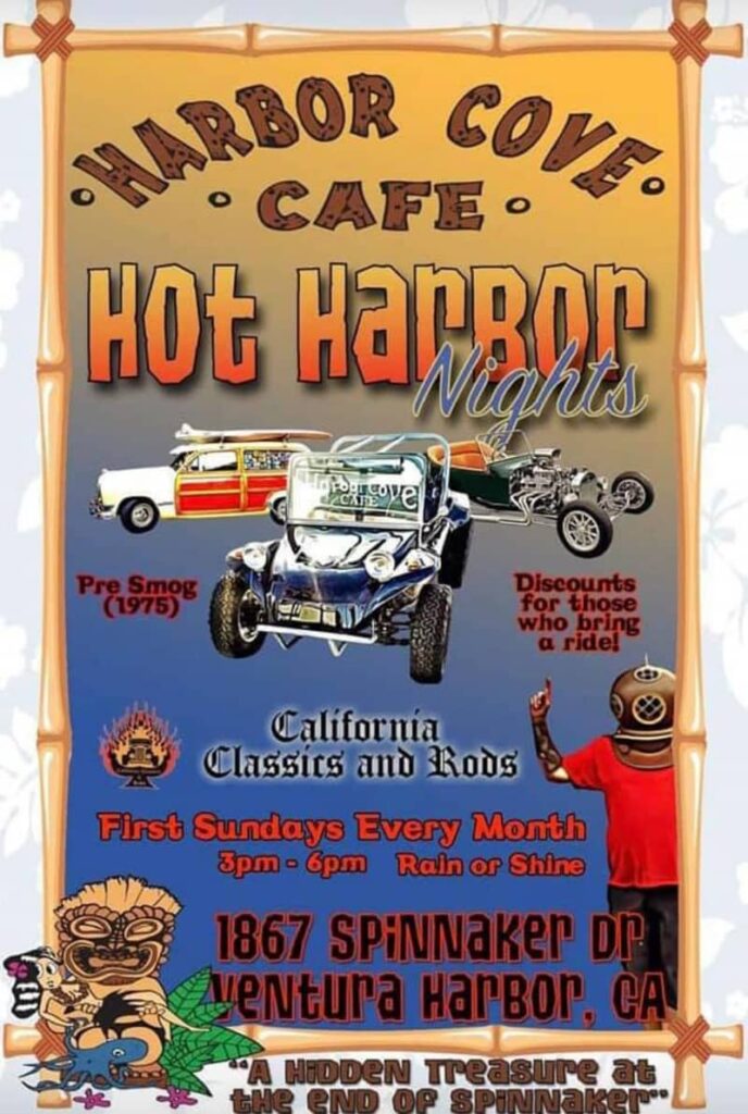 Hot Harbor Nights event at Harbor Cove Café in Ventura Harbor, CA on March 1, 2026