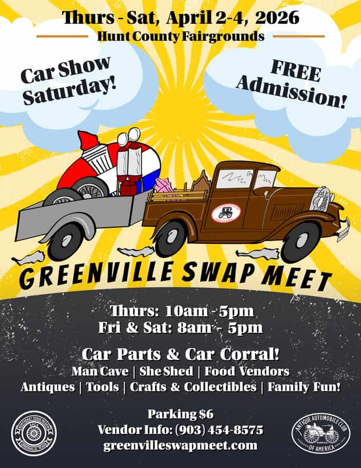 29th Semi-Annual Greenville Swap Meet event at 3801 Fm 1570 in Greenville, TX on April 2, 2026