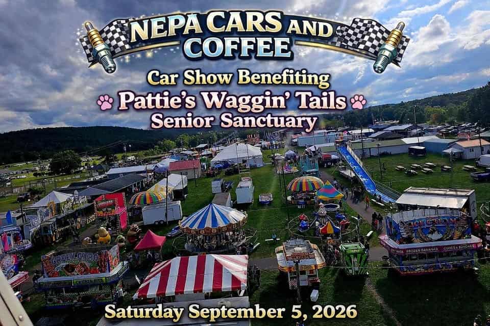 4th Annual Wyoming County Fair Car Show - Benefitting Pattie's Waggin' Tails Senior Sanctuary event at 9141 Us 6 in Meshoppen, PA on September 5, 2026