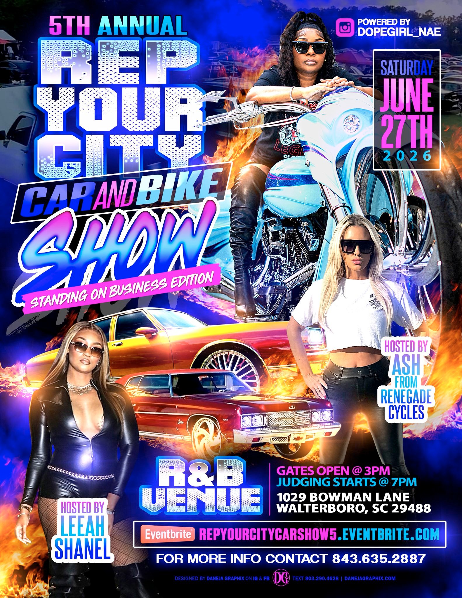5th Annual Rep Your City Car and Bike Show event at R&B Venue in Walterboro, SC on June 27, 2026