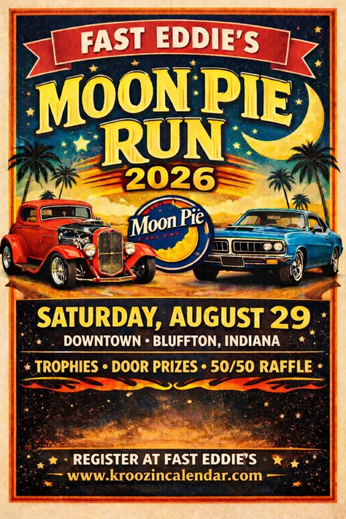 Fast Eddie's Moon Pie Run 2026 event at Downtown in Bluffton, IN on August 29, 2026