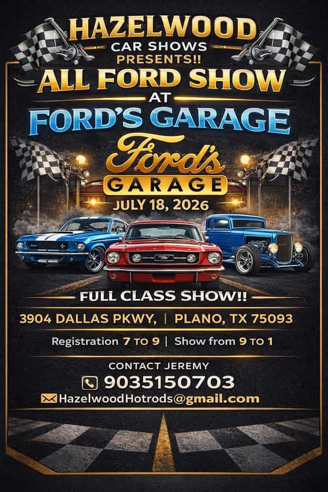All Ford Show at Ford's Garage Plano!,, event at 3904 North Dallas Pkwy in Plano, TX on July 18, 2026