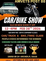 AMVETS Post 88 Post 88 Car/Bike Show event at AMVETS Post 88 in ARCHER, FL on February 28, 2026