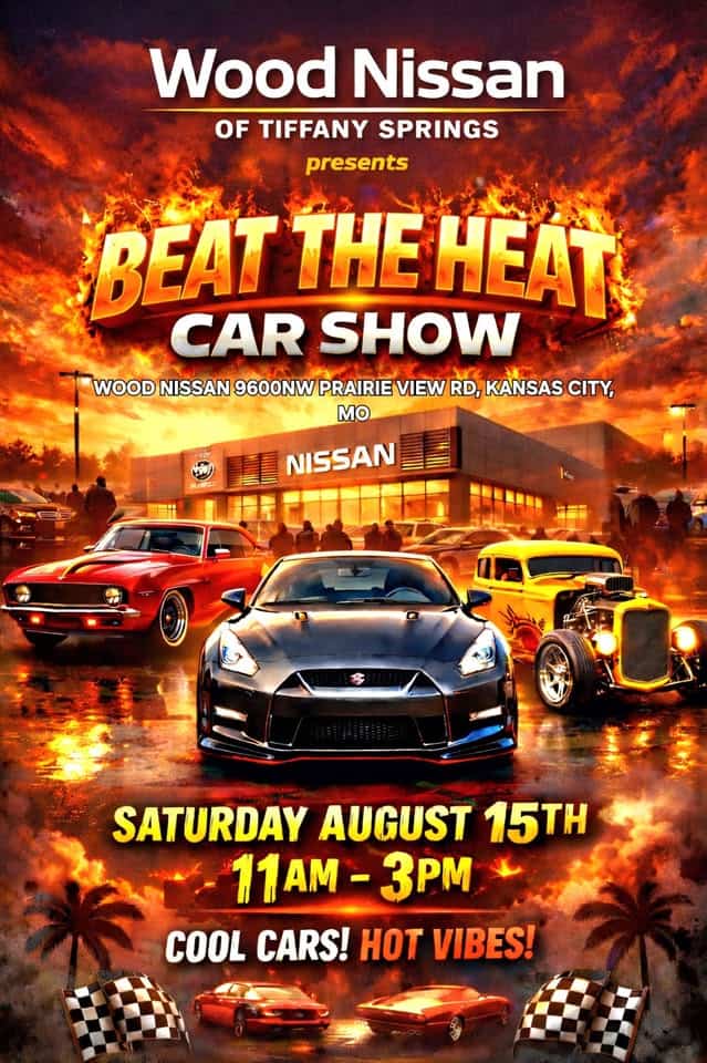 Beat the Heat Car Show event at 9600 Nw Prairie View Road in Kansas City, MO on August 15, 2026