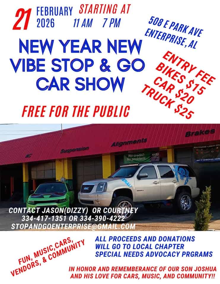 Car Show event at 508 E Park Ave in Enterprise, AL on February 21, 2026